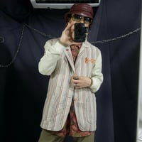 Sabotage Different Weaving Switches Cotton Multi Striped Tailored Jacket