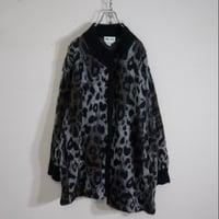80s J.M Joss Leopard Patterns Oversized Mohair Cardigan