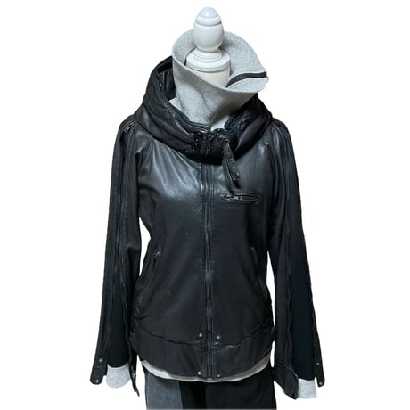 Unknown USED Gimmick Design Leather Jacket