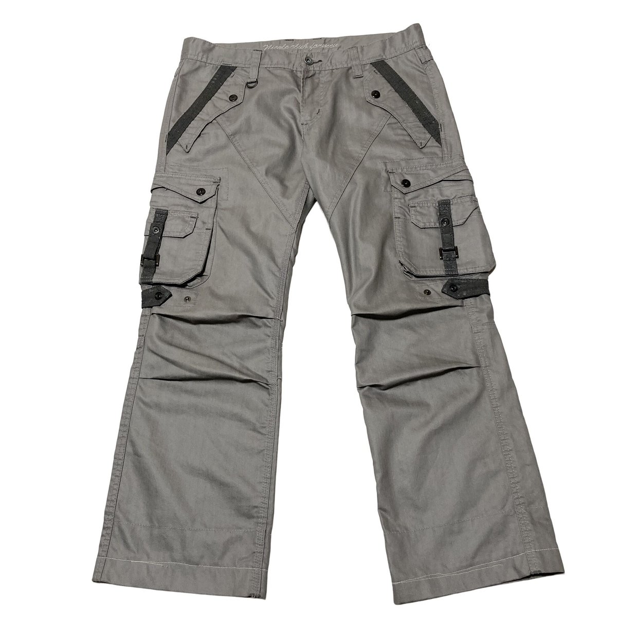 パンツ NICOLE CLUB FOR MEN coating cargo pants NICOLE CLUB FOR MEN カーゴパンツ ガムストレッチ デザイン
