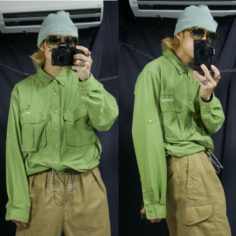 90s ExOfficio Ramake Short Length Box Silhouette Fishing Nylon B/D 2way S/S L/S Shirts Jacket