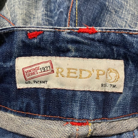 Red Pepper Grunge Design LowRise Denim Flare Pants