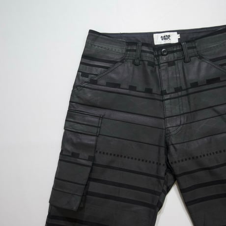 SDTR TOKYO Geometric&Ethnic Border Coating Cotton Shorts