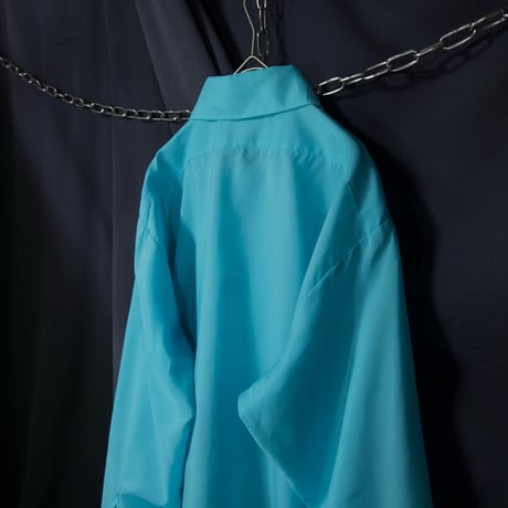L&M Fashions Turquoise Blue Twill L/S Frills Shirts