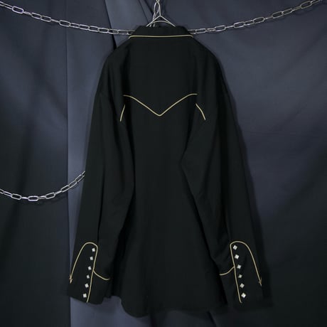 90s Scully Guitar Design Western Cabalry Rayon Shirts