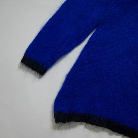 80s CLAUDIA D Geometric Patterns Glitter Thread Turtleneck Mohair Knit