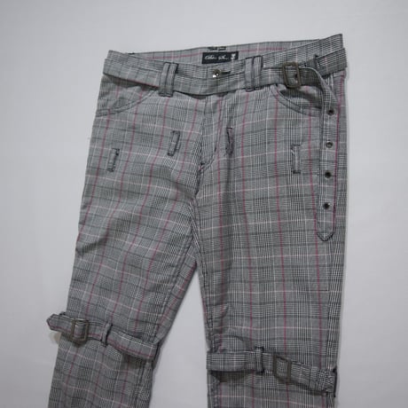 USED Glen Check Bondage Pants