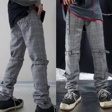 USED Glen Check Bondage Pants