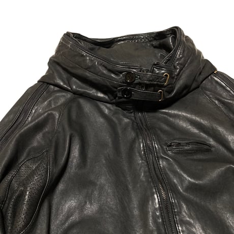 Unknown USED Gimmick Design Leather Jacket