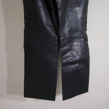 90s~ ABAHOUSE LooseFit Biker type Leather Pants