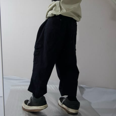 in the attic W45 Multi Zips&Pockets Gimmick Cropped Cargo Pants