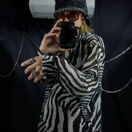Euro USED Zebra Patterns Sheer L/S Shirts