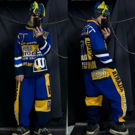 90s Wilson Hit Union Japan made Full Graphics Sweat Track Suits SetUp