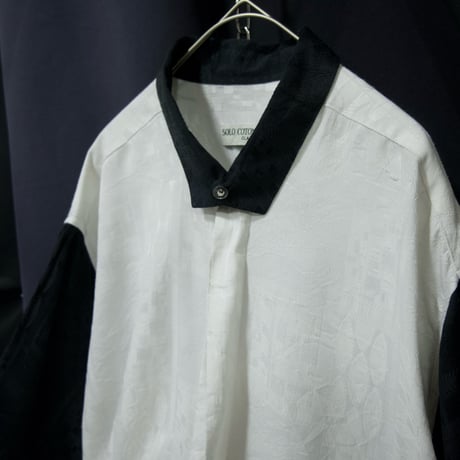 “Euro” SOLO COTONE Viskose Rayon Gauze Jacquard Full Patterns Fly Front L/S Shirts