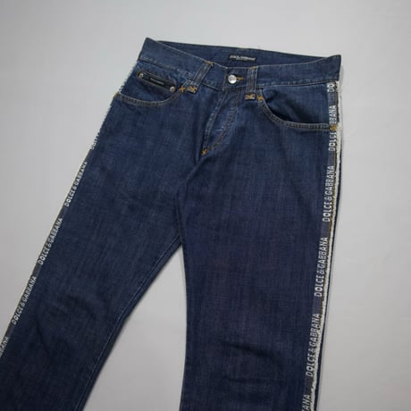 DOLCE&GABBANA SideLine Logo Denim Pants