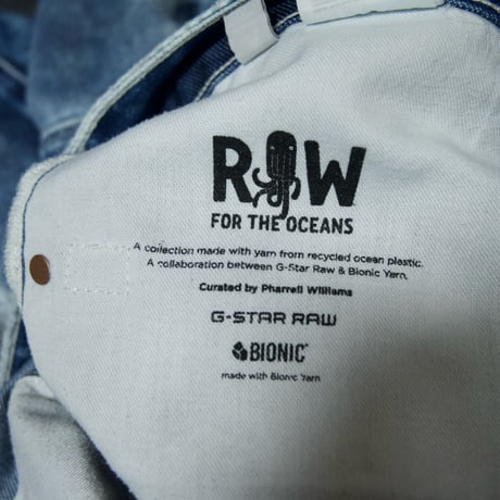 10s G STAR RAW Pharrell Williams Cropped 3D Draping Rugged Wash Denim