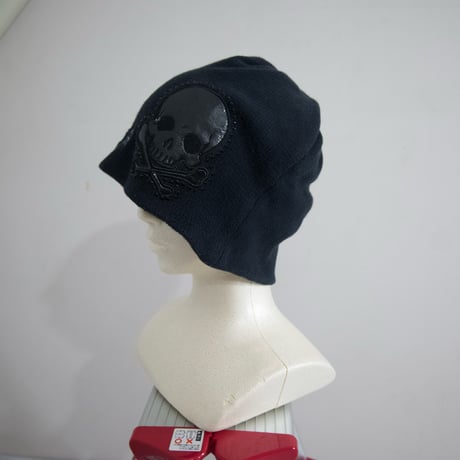 USED Skull&Embroidery Balloon Cotton Knit Cap