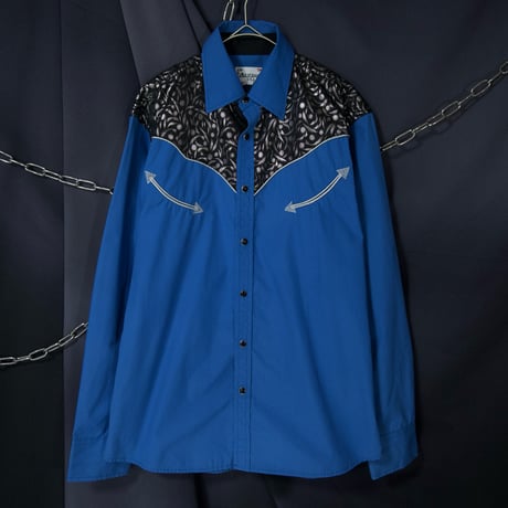 ACE OF DIAMOND USA Silver Grittier Tribal Tree Graphics L/S Western Shirts