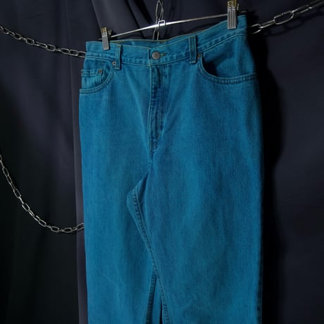 00s c2001 Levi’s USA made 505 Piece Dye Marine Blue Tapered Denim