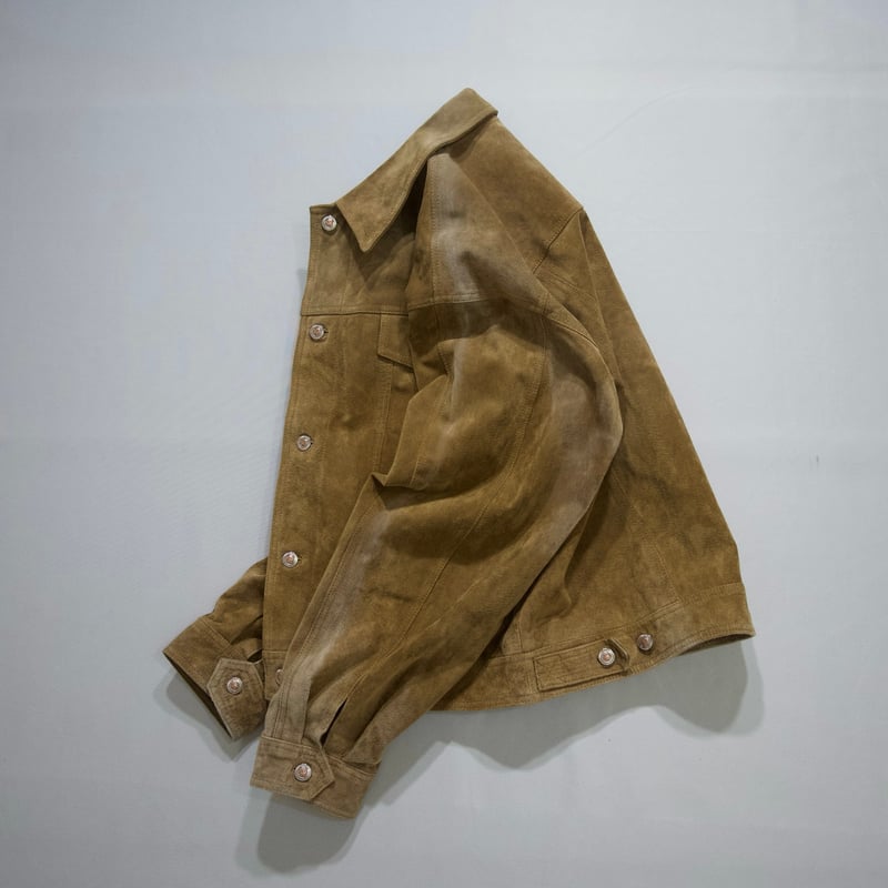 John Baner Trucker Type Oversized Suede Leather