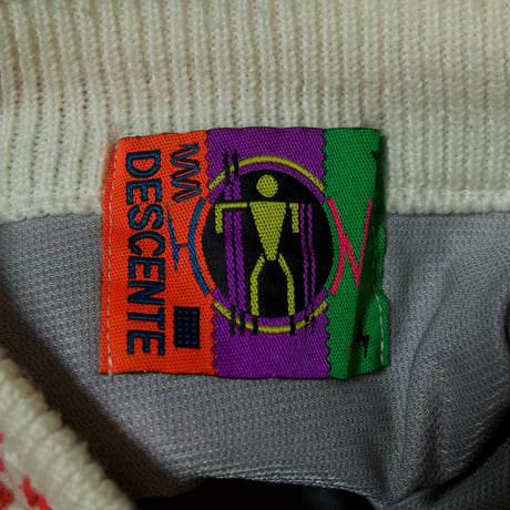 90s DESCENTE Psychedelic Patterns&Colors 3D Knit Sweater