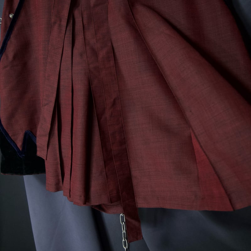 90s TAKUYA ANGEL Velour Switched Wide Pleats Ir