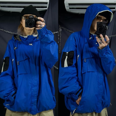 00s c2004 Spring GAP Gimmick Nylon Jacket / Mountain Hoodie