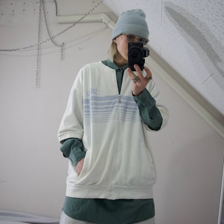 90s~00s SeanJohn Pile Short Sleeves Track Jacket