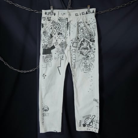 00s Diesel Full Painting Graphics Indian Cotton Pants