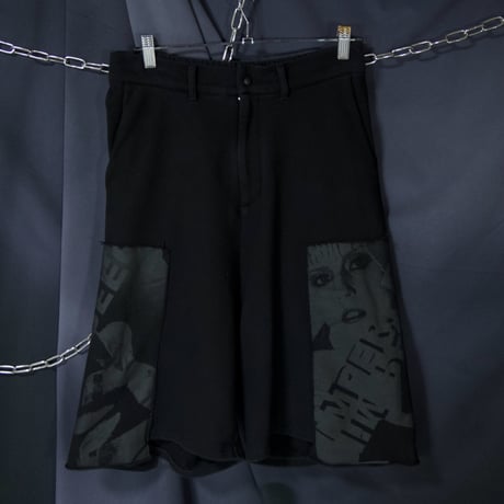 10s PARADOX NewWave Graphic Patches Wide Sweat Short Pants