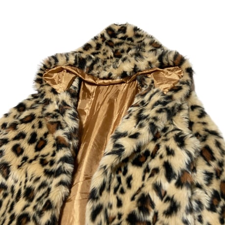 Unknown USED Fake Fur Leopard Hoodie Jacket