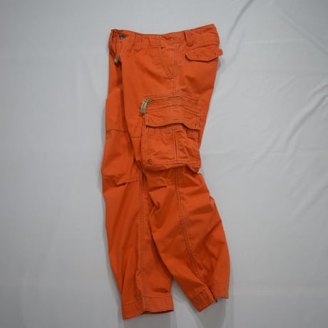 MOLECULE Vivid Resucue Orange Design Cargo Pants