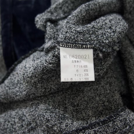 90s~ OLD ABAHOUSE Velvet Switching Sports Knit Jacket