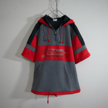90s Wilson Hit Union Half Zip S/S Hoodie