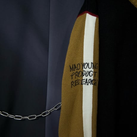 MadYoungGeographic Embroidery Design Acrylic HighNeck FullZip Drivers Knit