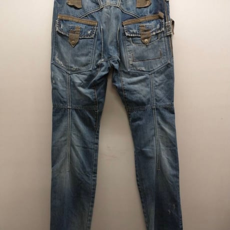 PPFM Draping Loose Straight Design Wash Denim