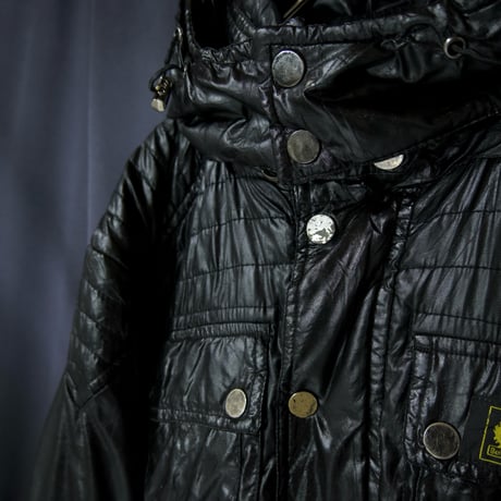 Belstaff England made Pudding PVC Nylon Bomber Jacket/Mountain Hoodie