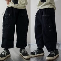 in the attic W45 Multi Zips&Pockets Gimmick Cropped Cargo Pants