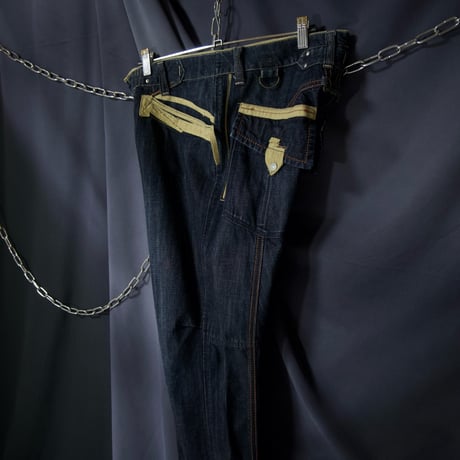 PPFM Draping Loose Straight Design Wash Denim