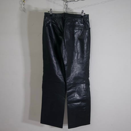90s~ ABAHOUSE LooseFit Biker type Leather Pants