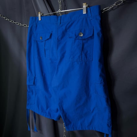 Southpole Vivid Cerulean Blue Ripsrop Parachute Baggy Cargo Shorts