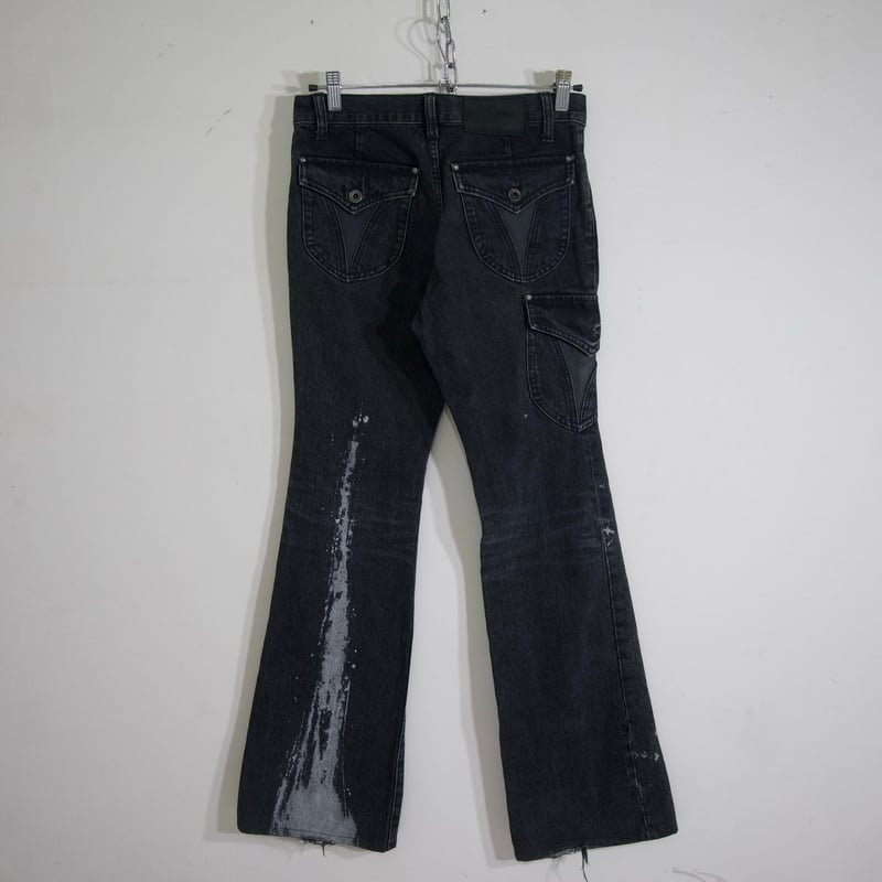 パンツ 5351 pour les hommes fade flare denim 40周年オリジナルバンダナ付き バイカーコーティング デニム