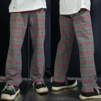 10s~ Oakley TartanCheck Draping Cut Cotton Flare BootsCut Slacks Pants