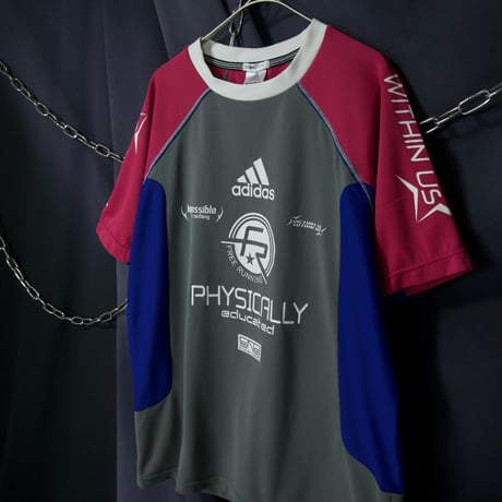 10s Adidas (c2010) RingerNeck Awesome Switched&Color Sports Tech RaglanSleeve S/S Tee Uniform