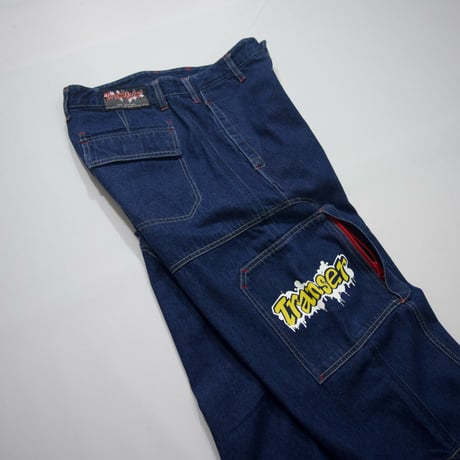 Transer Tech&HipHop Design Baggy Cargo Denim