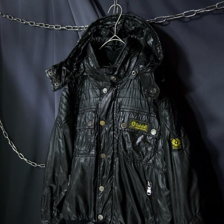 Belstaff England made Pudding PVC Nylon Bomber Jacket/Mountain Hoodie