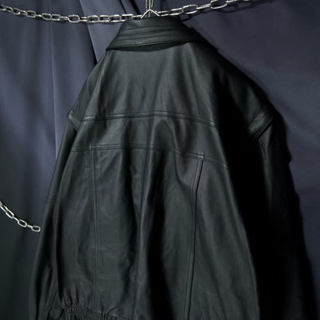 C&A Nappa Pig Leather 2way Detachable Bomber Sports Jacket