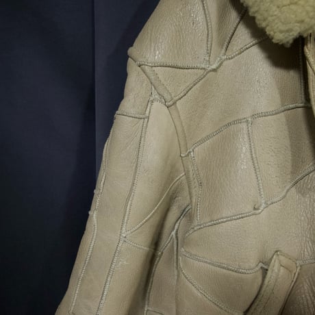 USED B3 Sheepskin Mouton TSUGIHAGI Leather Boa Flight Jacket
