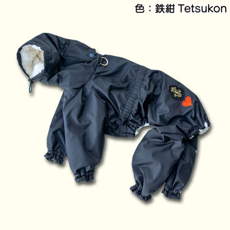 ドッグデプトレインコートセットアップ 撥水スヌードジャケット撥水