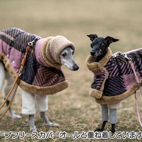 シャギーチェックコート